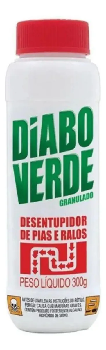 Desentupidor De Pias E Ralos Vazos Diabo Verde 300g