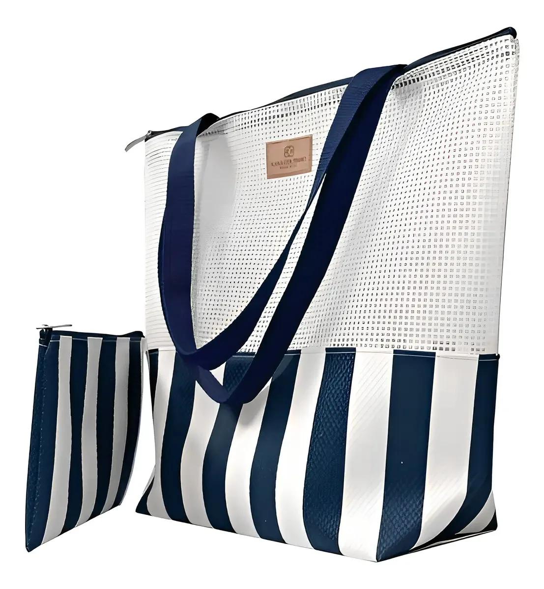 Bolsas De Praia Cor Azul Listrada