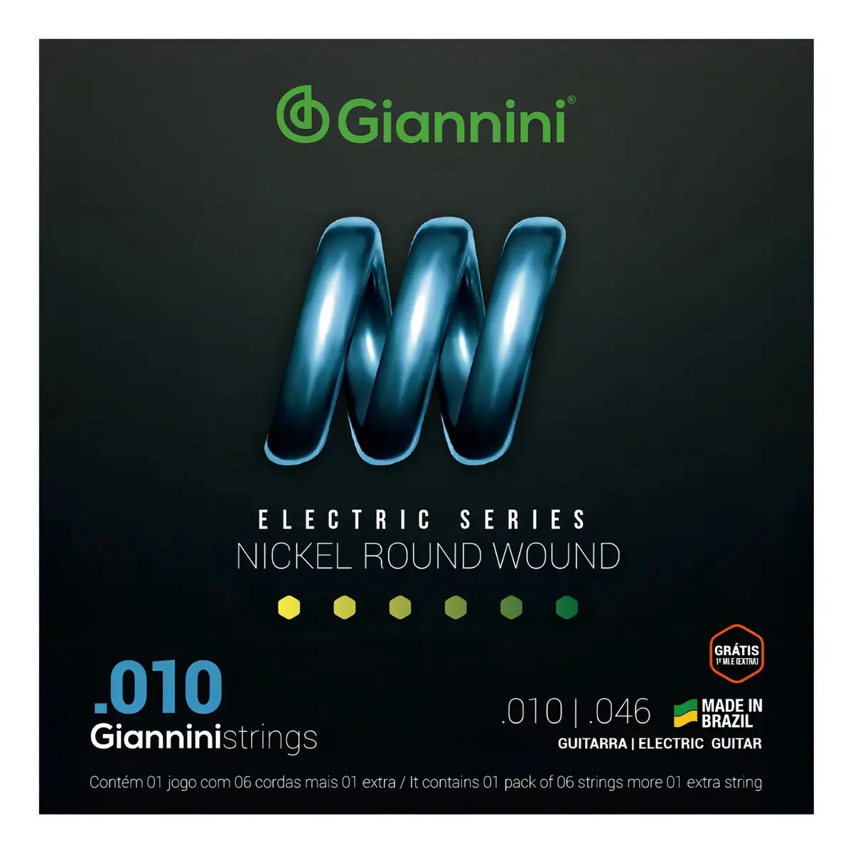Encordoamento Giannini Guitarra 7 Cordas 010 Níquel