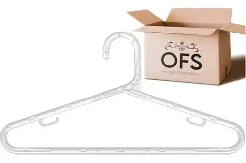 Kit 25 Cabides de Acrílico Fino OnlyforShop Marrom para Camisas e Vestidos