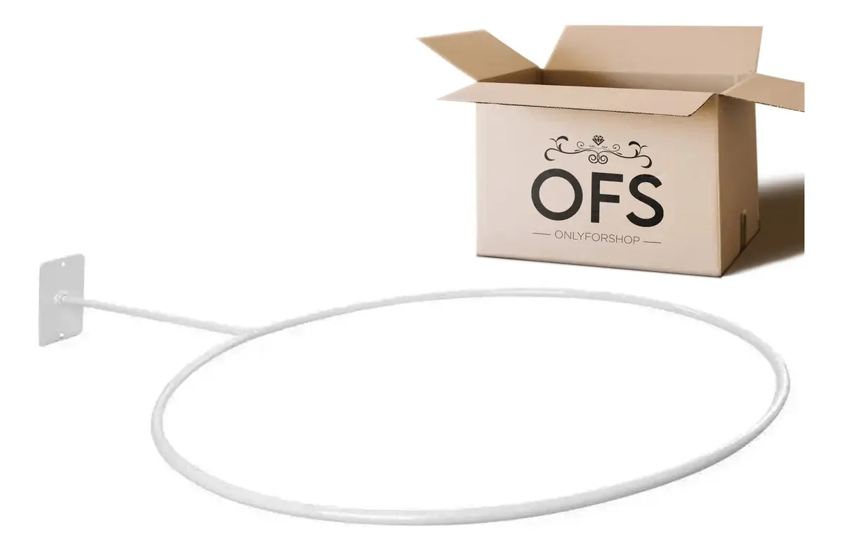 Suporte Bola Suiça Pilates Para Parede OnlyforShop Branco
