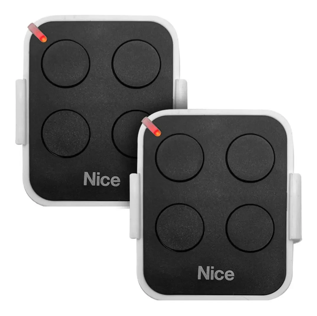 Kit 2 Controles Remotos Nice ERA One 4 Botões Preto 433,92 MHz