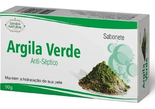 Kit Com 3 Sabonetes Em Barra Argila Verde 90g