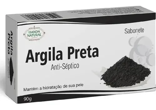 Kit Com 3 Sabonetes Em Barra Argila Preta 90g