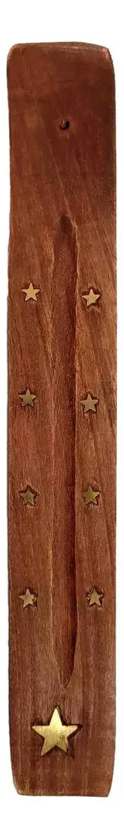 Incensário Indiano De Madeira Régua Cor Madeira- Estrela
