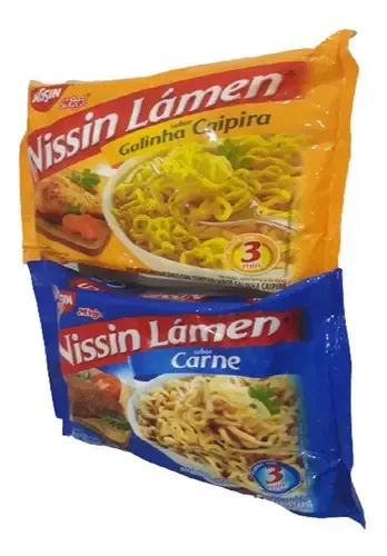 Combo C/20 Macarrão Instant Nissin Lamen Miojo Carne E Galin