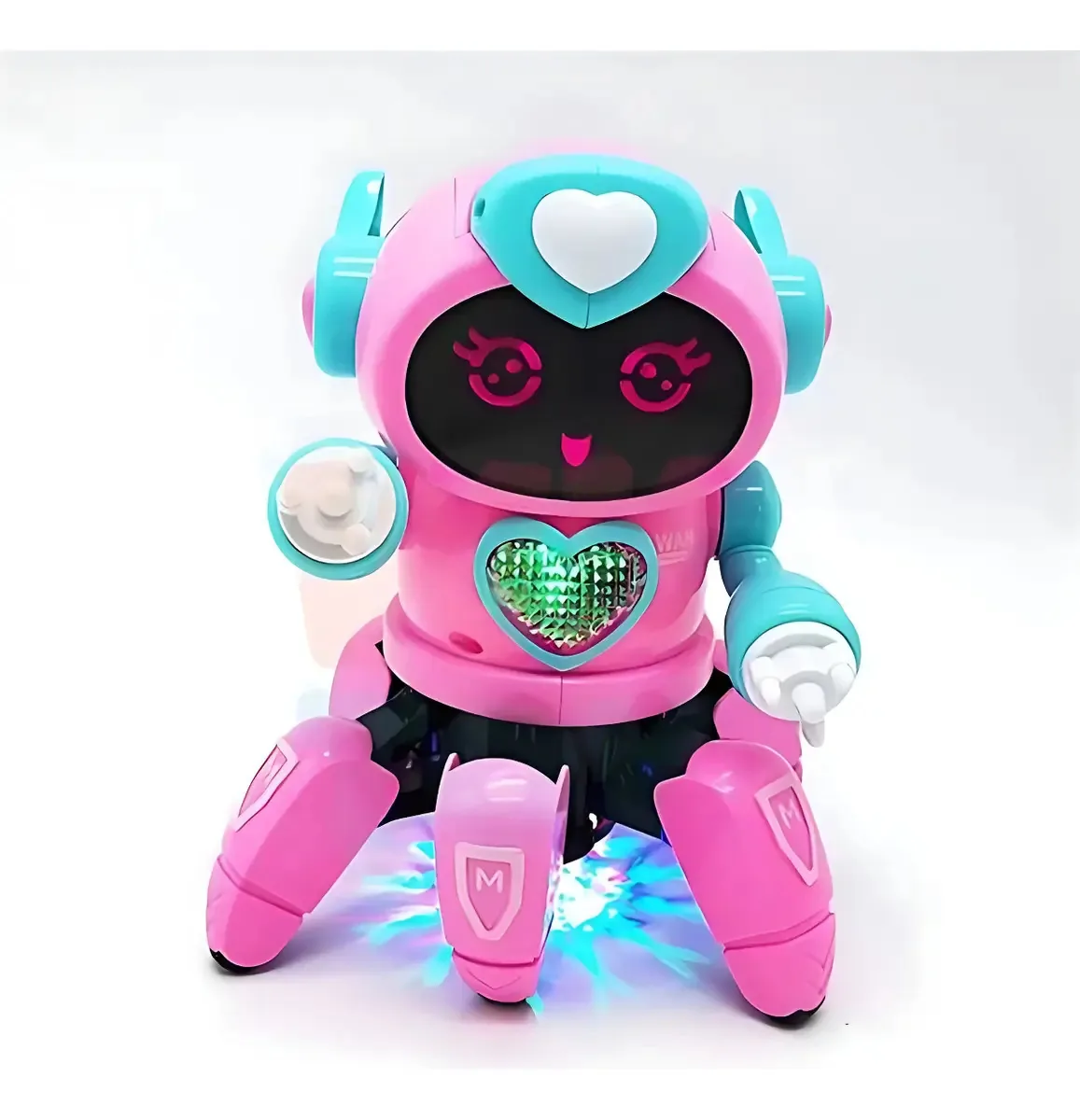 Robô Aranha Rosa Robomix Brinquedo Controle Remoto Dançarino Infantil