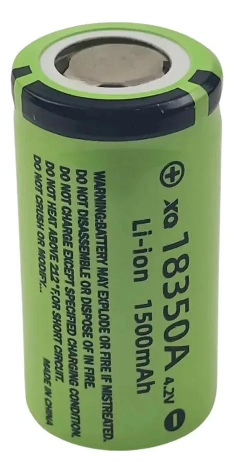 1 Bateria Recarregável 18350 4,2v Para Lanterna Tática