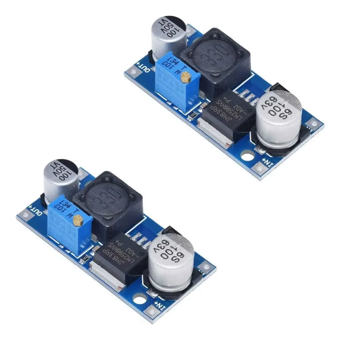2x Regulador De Tensão Step Down 4,5v A 53v Lm2596hvs 3a