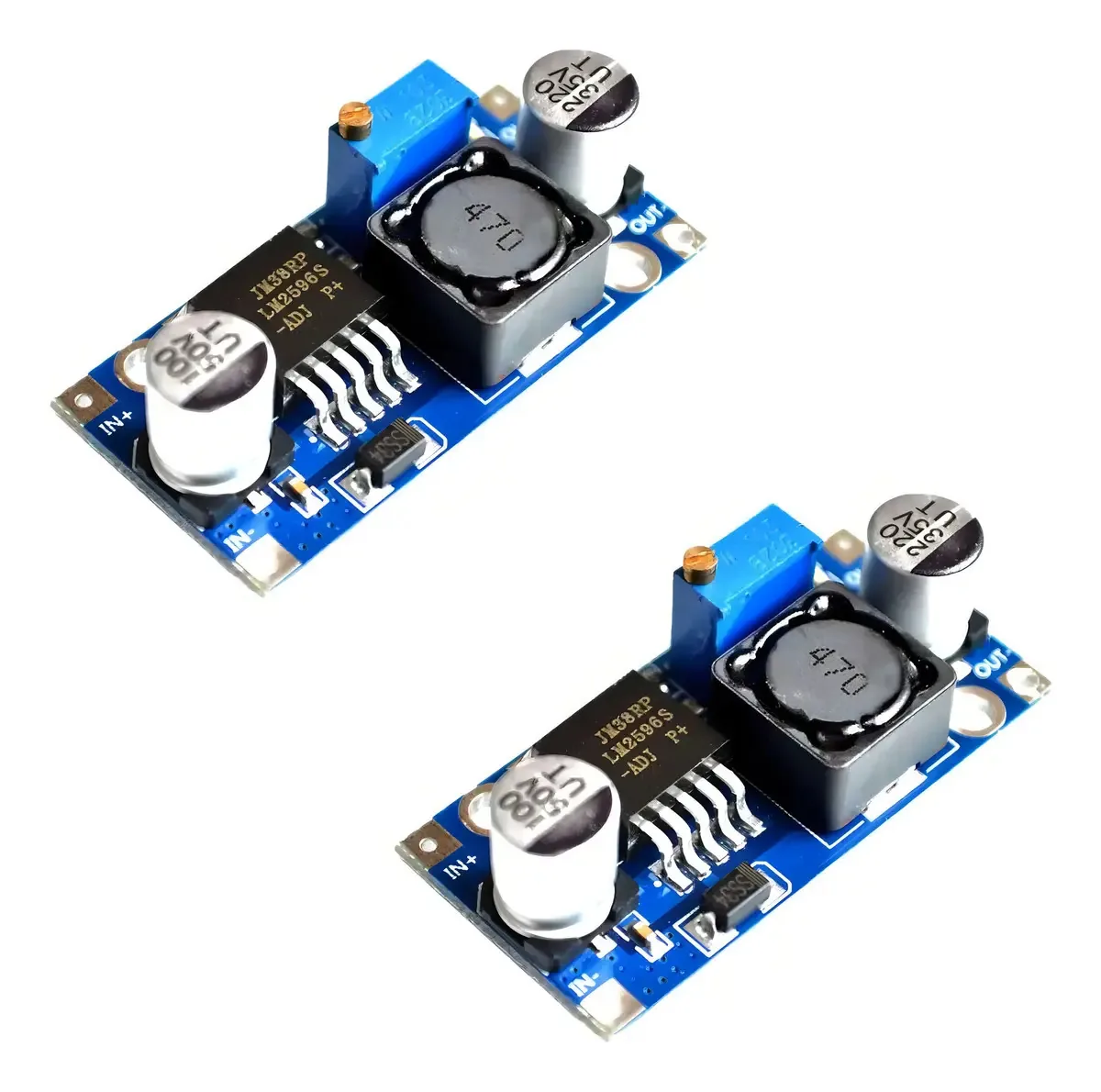 Pack com 2 Reguladores de Tensão Step-Down LM2596 Ajustáveis de 3A