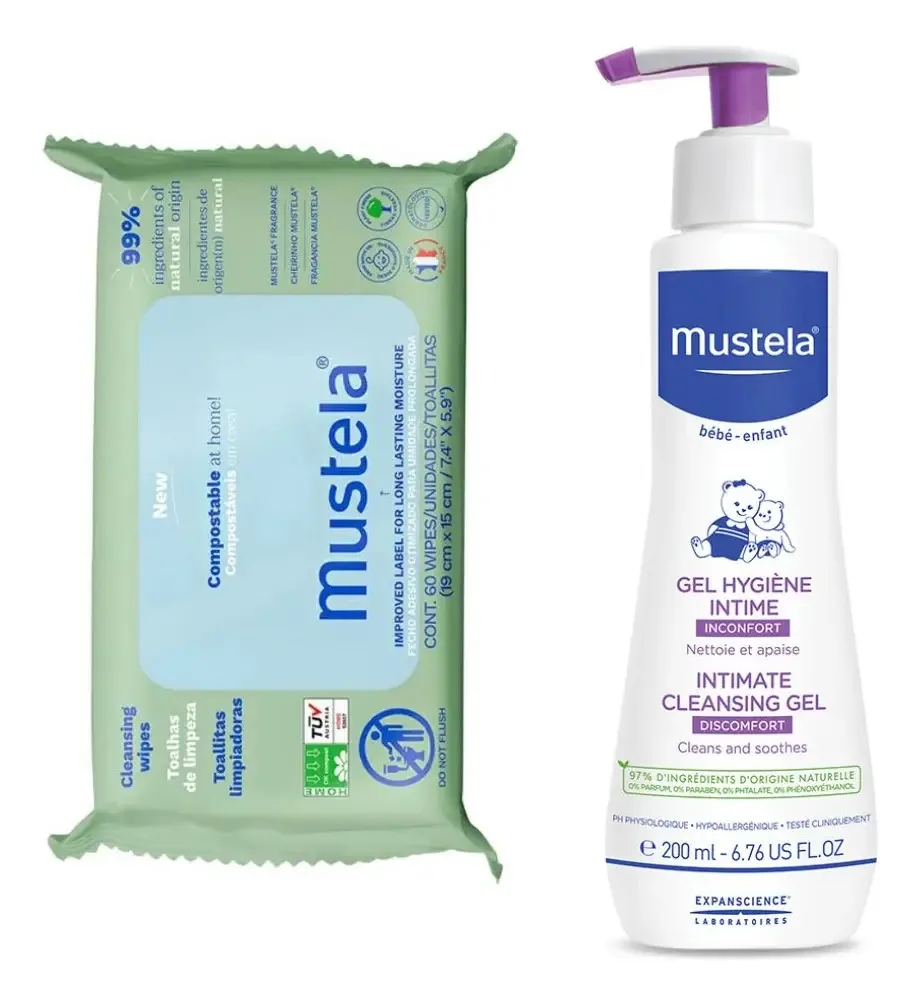 Toalhas Umedecidas E Gel Higiene Áreas Delicadas Mustela