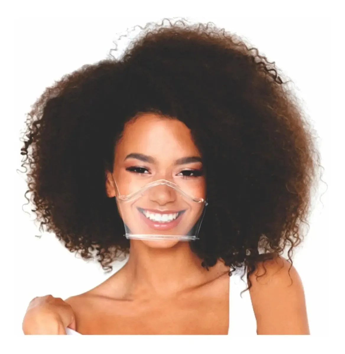 Máscara Transparente Smile Shield Basic Antiembaçante Confortável