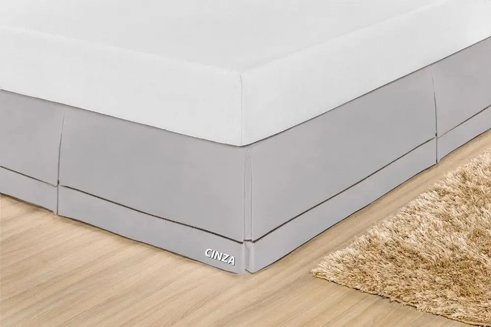 Saia Box Casal 200 Fios Ponto Palito
