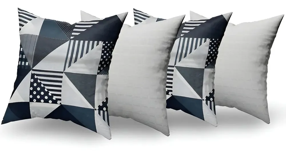 Almofadas Decorativas 4 Unidades Com Ziper E Refil Silicone