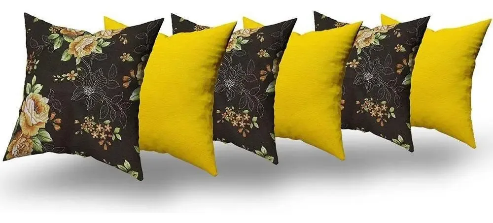Almofadas Decorativas 6 Unidades Com Ziper E Refil Silicone