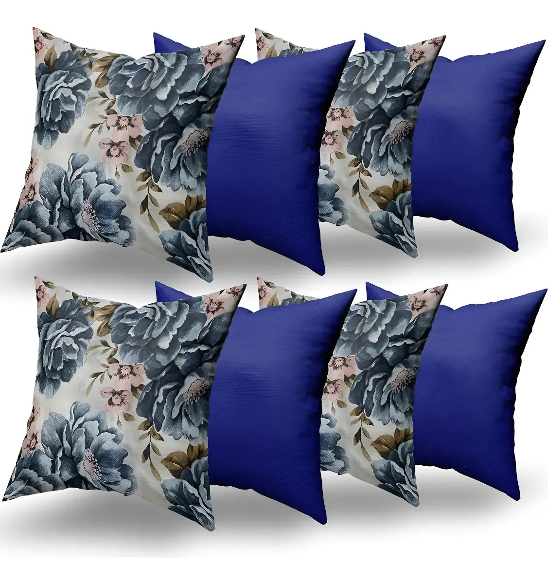 Capas De Almofadas Decorativas 8 Unidades Com Ziper Cor Kct08113