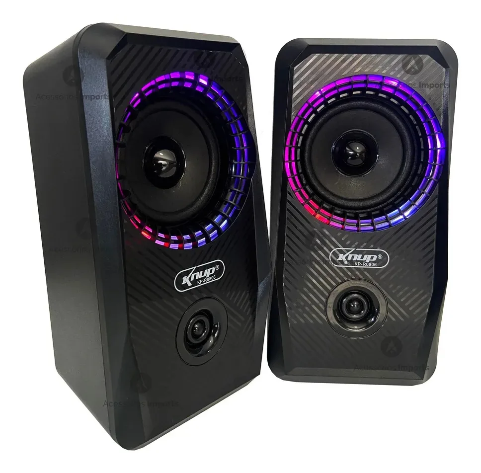 Caixa Caixinha De Som Pc Gamer Subwoofer Amplificada Potente