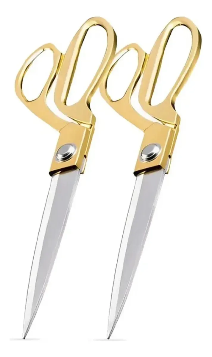 2 Tesoura De Costura Profissional Para Alfaiate Tecido 9,5