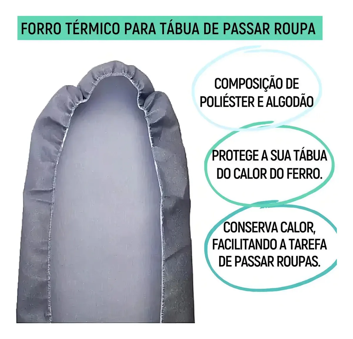 Forro Térmico Ajustável Para Tabua Passar Roupas Aluminizado