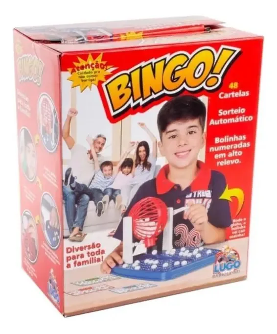 Jogo Globo Bingo 48 Cartelas Plástico Com Globo
