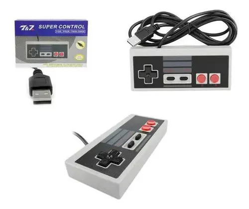 Controle Usb Super Nintendo Retrô Pc E Notebook