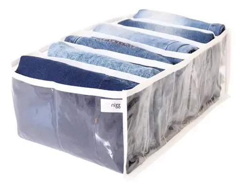 Kit 3 Organizadores De Gavetas Branco Tamanho M - 6 Nichos