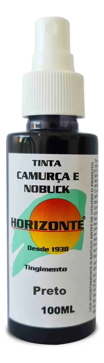 Tinta Para Camurça Ou Nobuck Horizonte Cor Preto