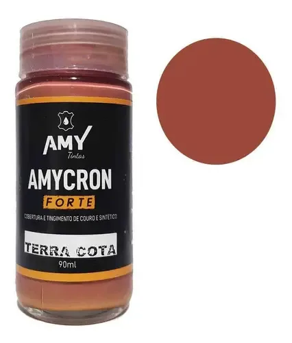 Tinta Para Couro, Sapatos, Bolsas Amycron Forte cor terracota