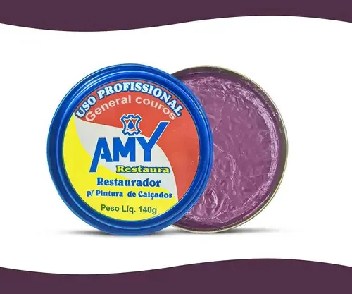 Graxa Para Sapato Vinho Restaurador Profissional Amy 140g