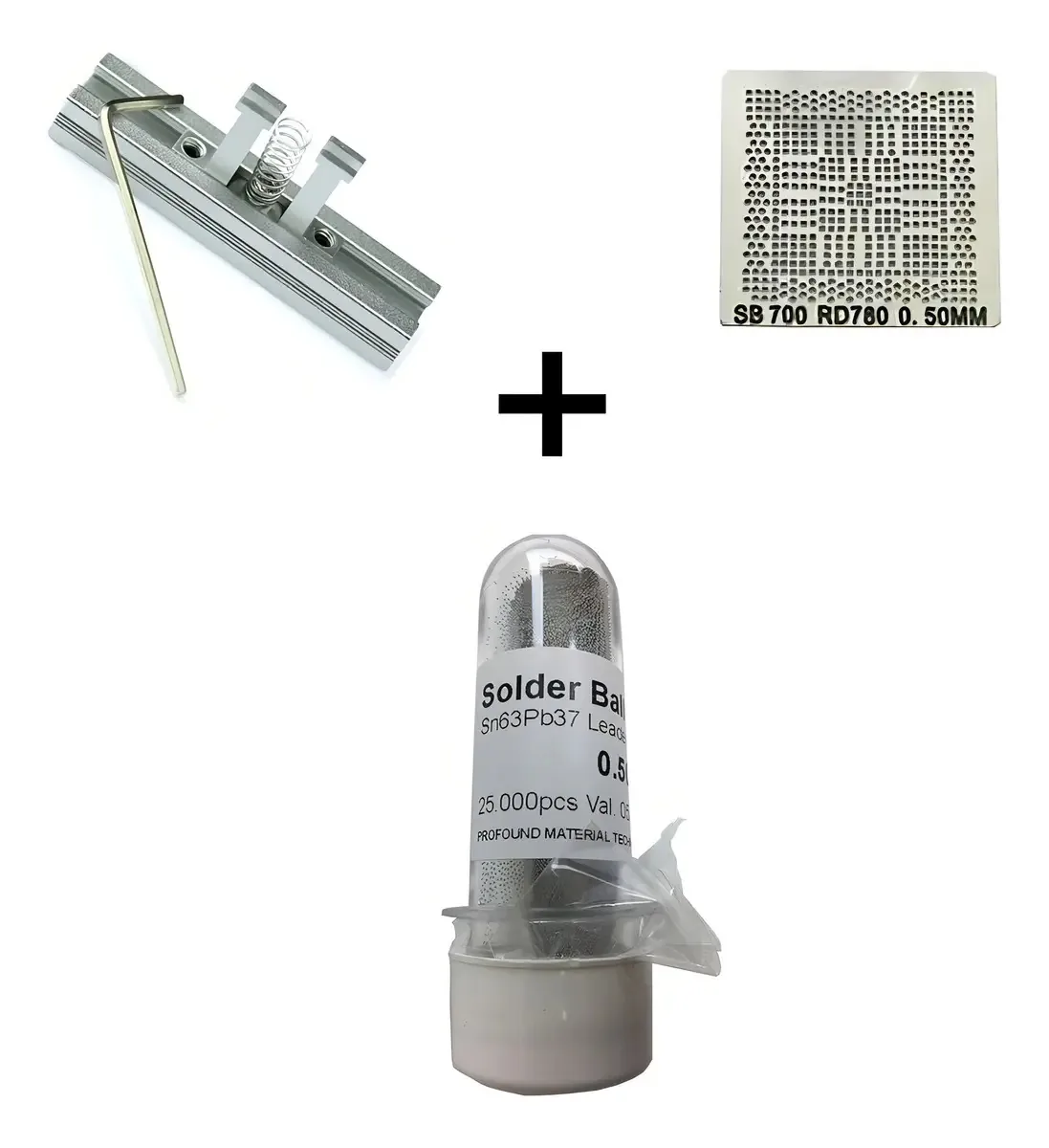 Kit Stencil Ati Sb700 Bga Calor Direto+solda Esfera+suporte