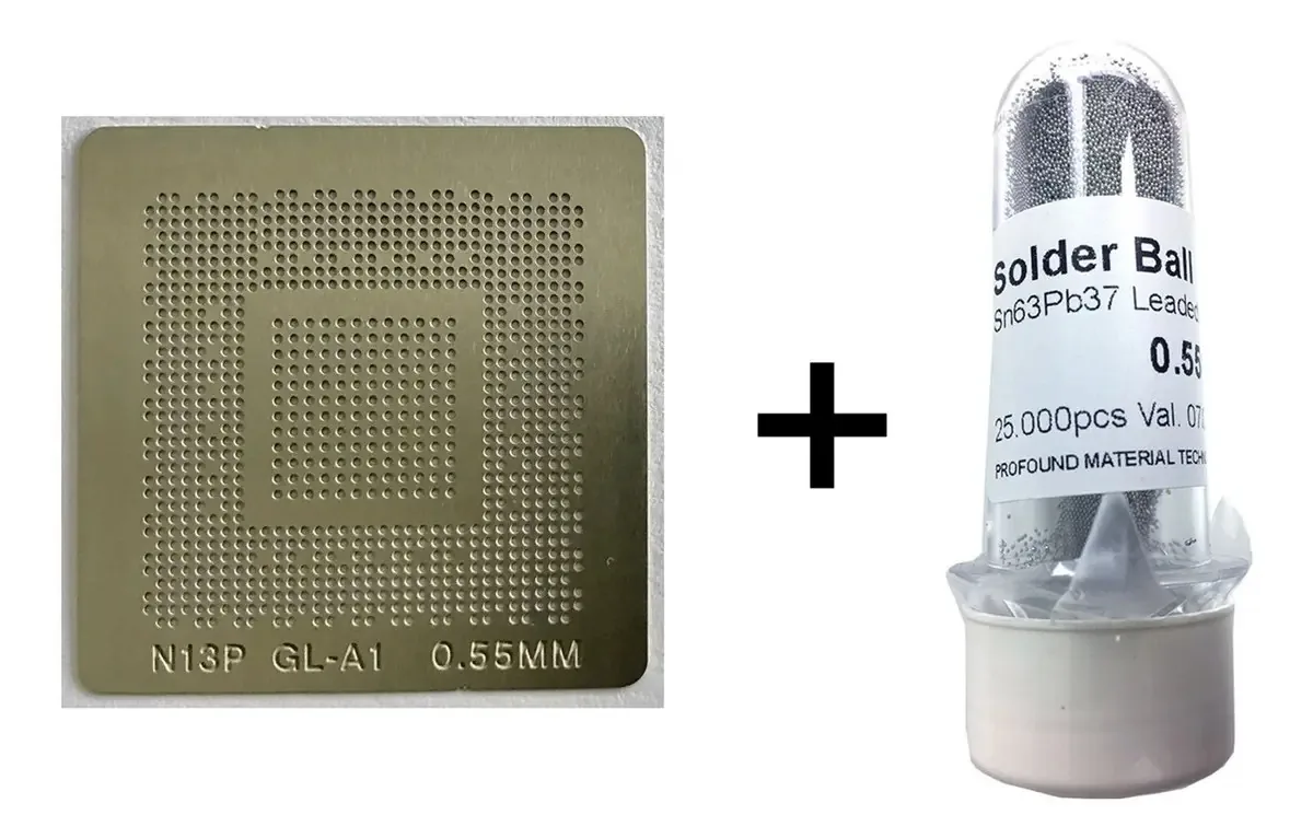 Kit Stencil N13p-gl-a1 Bga Reballing+ Solda Esfera