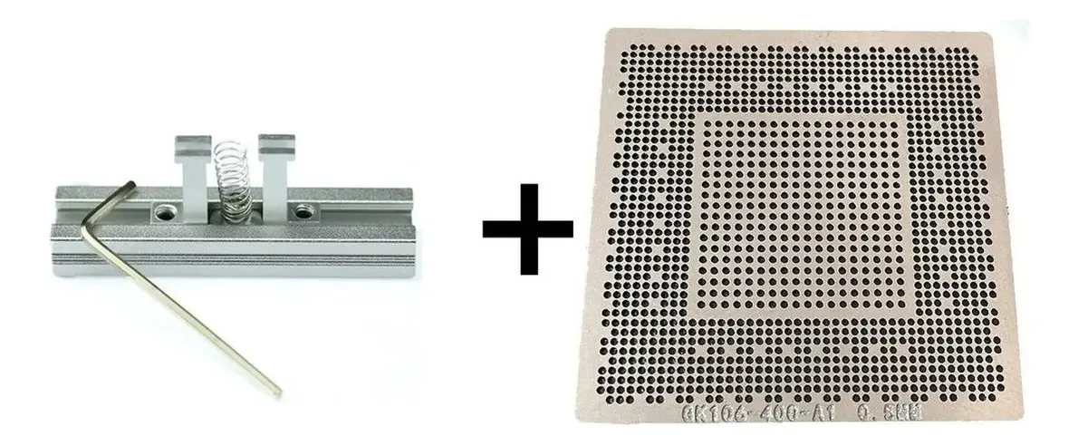 Kit Stencil Gk-106-240-a1 Bga Calor Direto Reballing+suporte