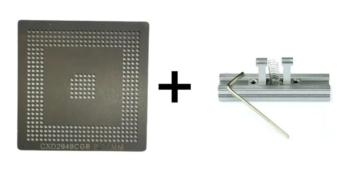 Kit Stencil Cxd2949cgb Bga Calor Direto Reballing+ Suporte