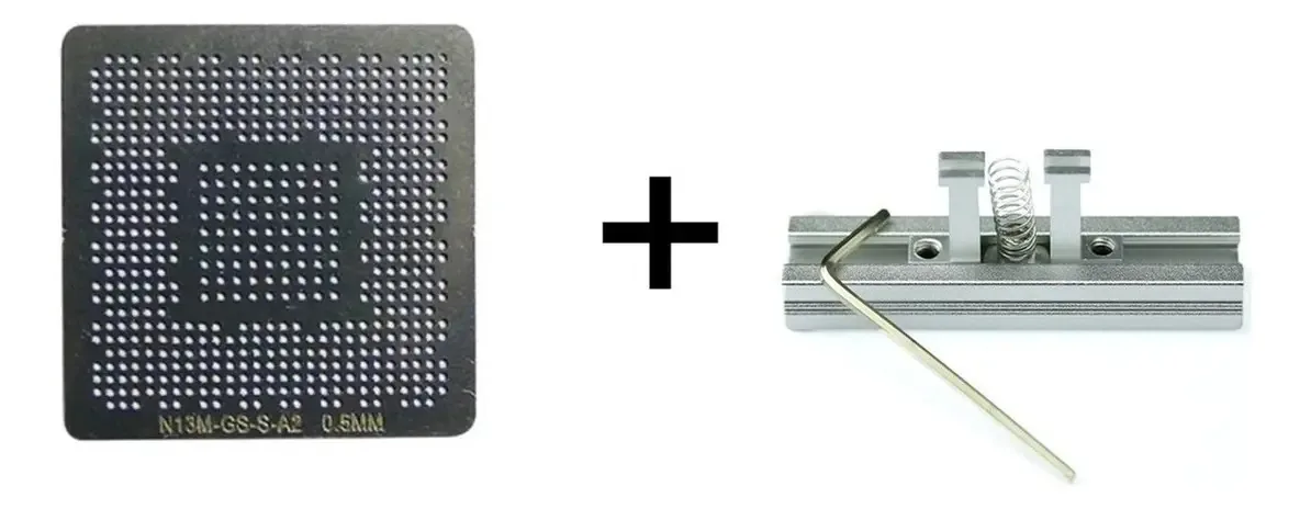 Kit Stencil N13m-gs-b-a2 Bga Calor Direto Reballing+suporte