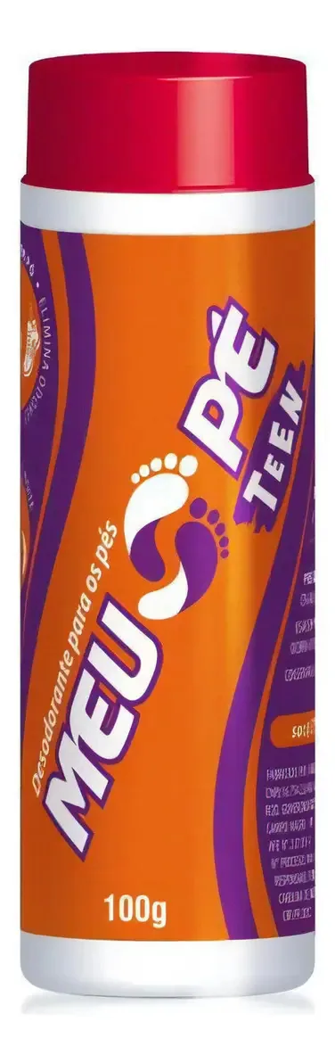 Talco Para Pés Perfumado Meu Pé Teen Adulto Anti Odor 100g