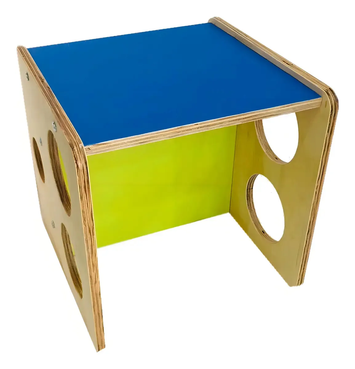 Mesa E Cadeira Cubo Montessoriano Colorido Infantil