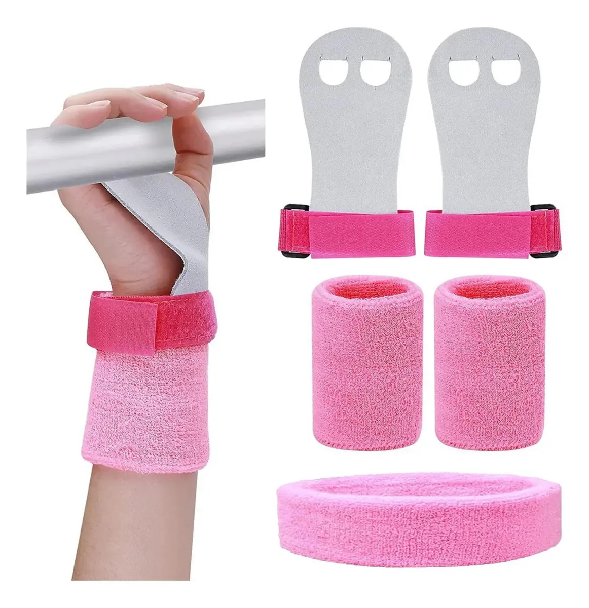Conjunto de 5 Munhequeiras de Ginástica para Meninas e Jovens