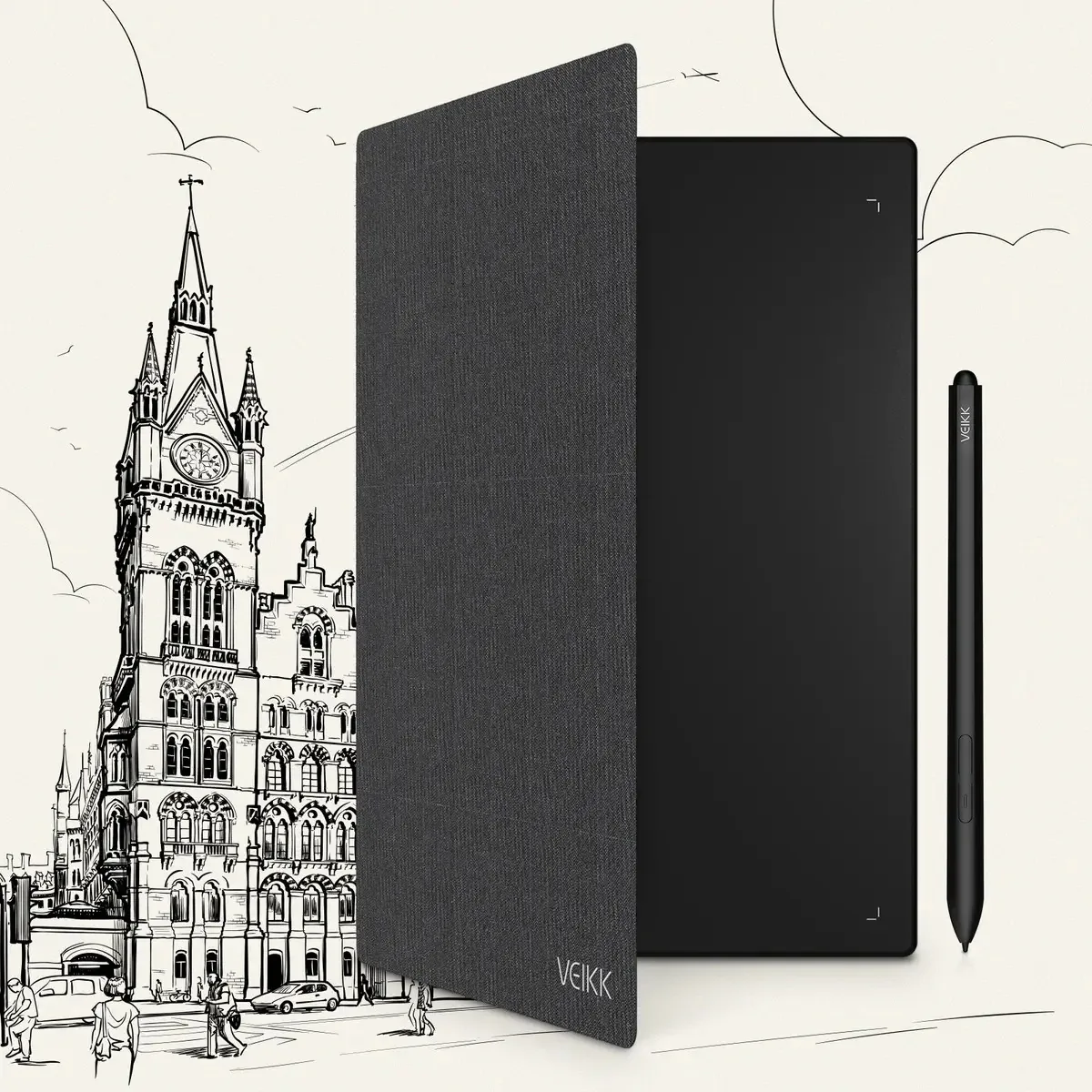Tablet gráfico Veikk A2 ultrafino e leve