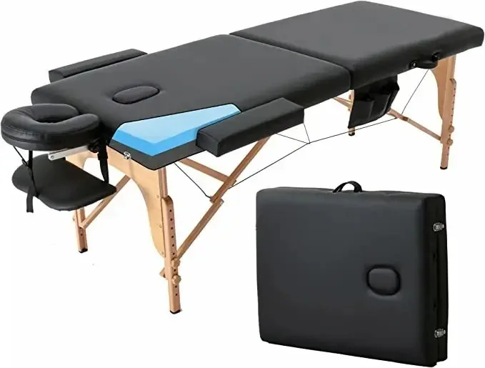 Cama de massagem dobrável portátil de 3 corpos