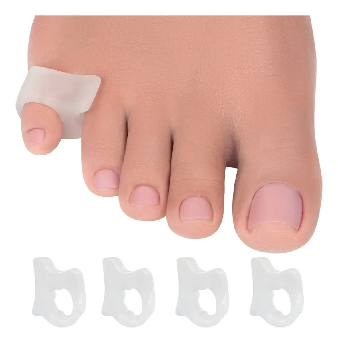 Conjunto separador de dedos United de 5 estrelas para manicure e pedicure branco liso 1