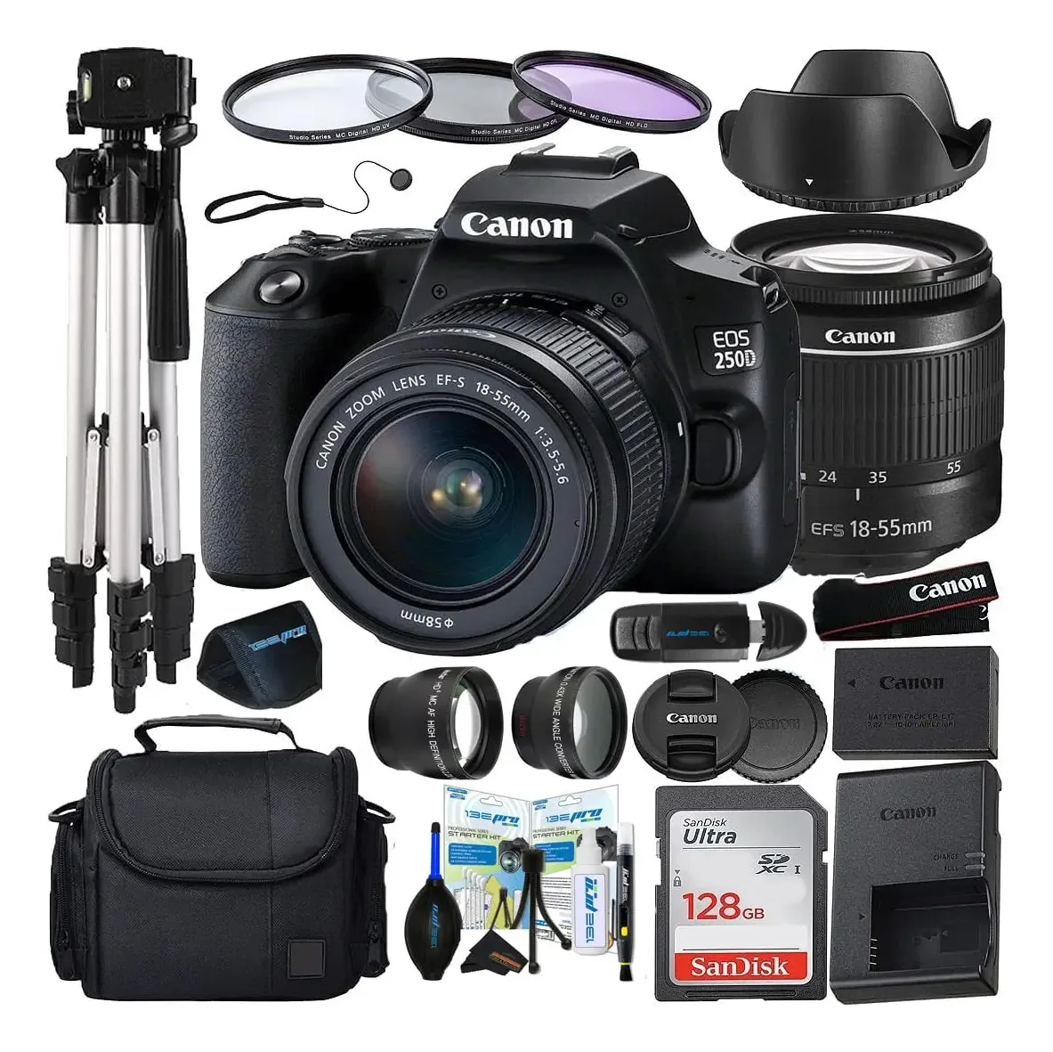 Canon Eos 250d Dslr Color Negro