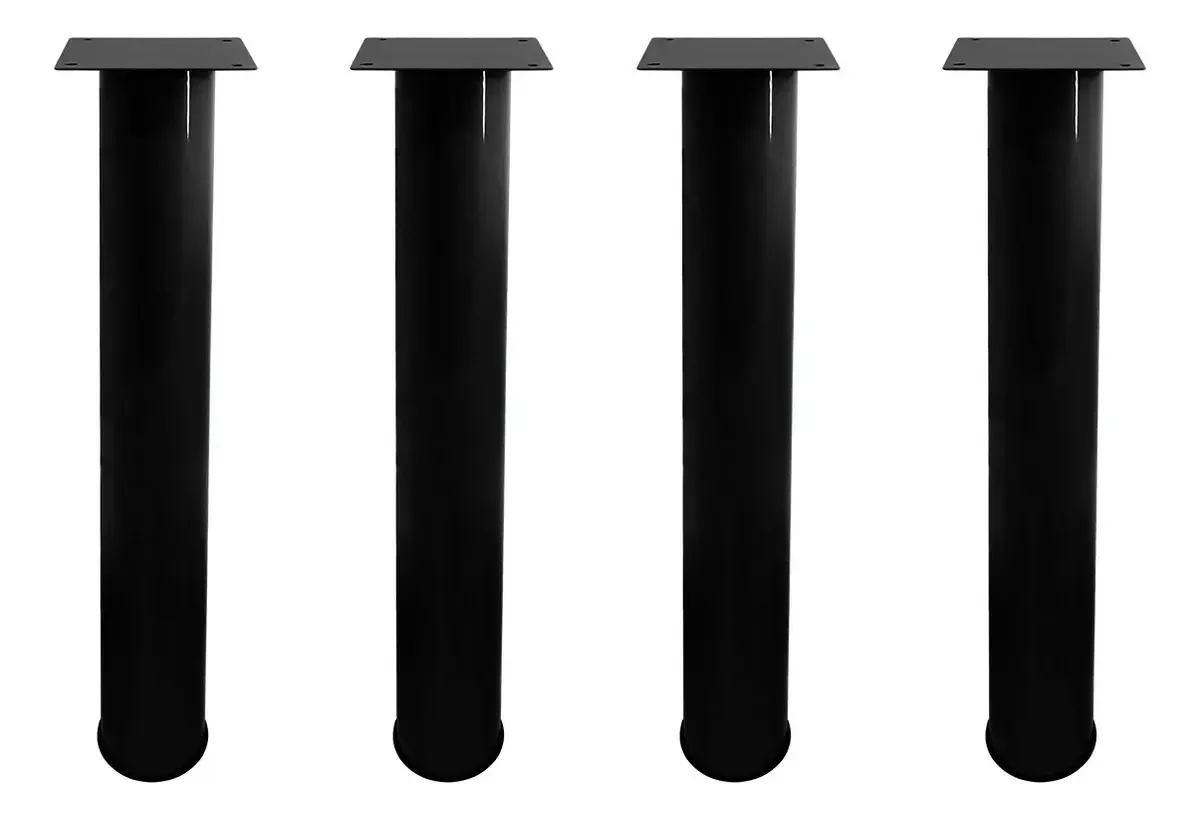 Genus Móveis Base de Mesa Paris Preto Aço Carbono Para Madeira