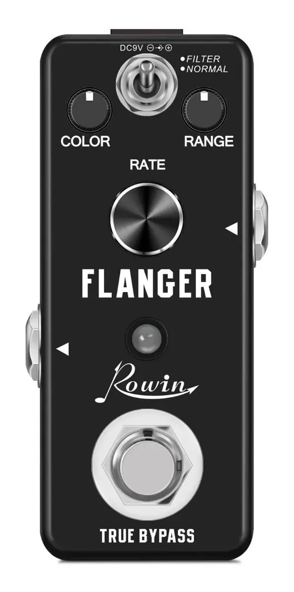 Pedais de efeitos de guitarra analógica Rowin True Bypass Color Lef-312 Flanger