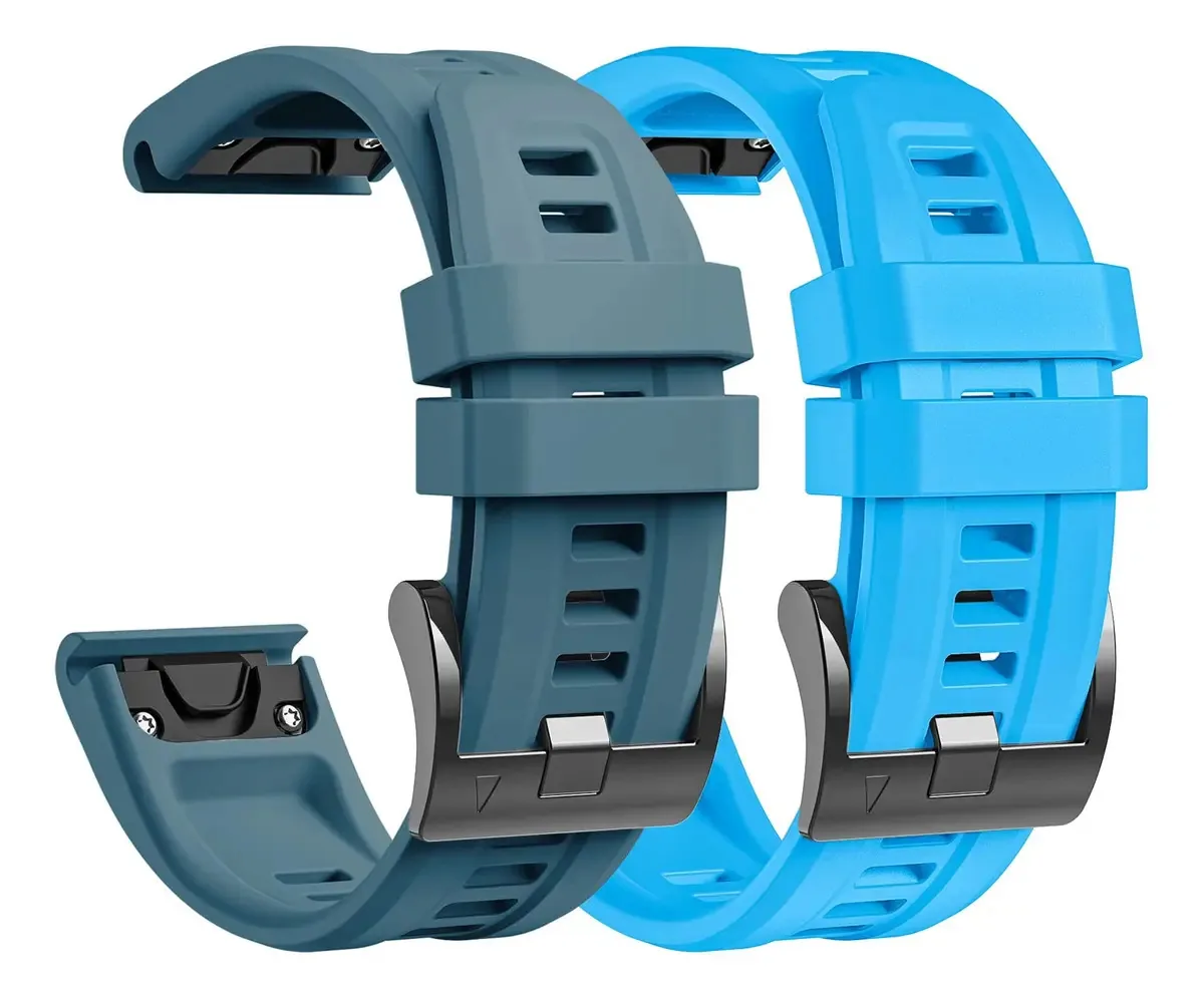 Pacote de 2 pulseiras Lepmok de 26 mm para Garmin Fenix 7x/Fenix 7x Solar/Fenix 7x Sapphire Solar/Fenix 6x/Fenix 6x Pro/Fenix 6x Sapphire/Fenix 5x Puls/Fenix 5x Sapphire (preto/verde escuro)