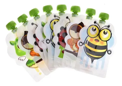 Saco de armazenamento de mingau reutilizável com 8 bolsas