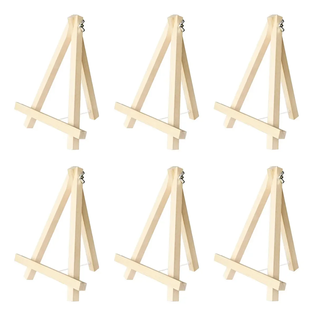 Cavaletes de madeira de 23 cm para exibição, conjunto de 6