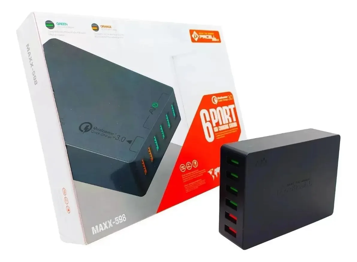 Carregador Hub Usb 6 Portas Ultra Rapido