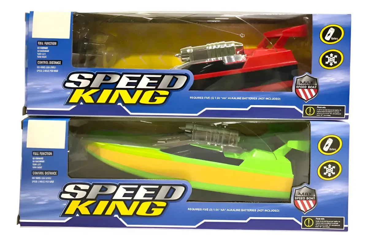 Lancha Speed King R/c 28 cm- 8645 preta