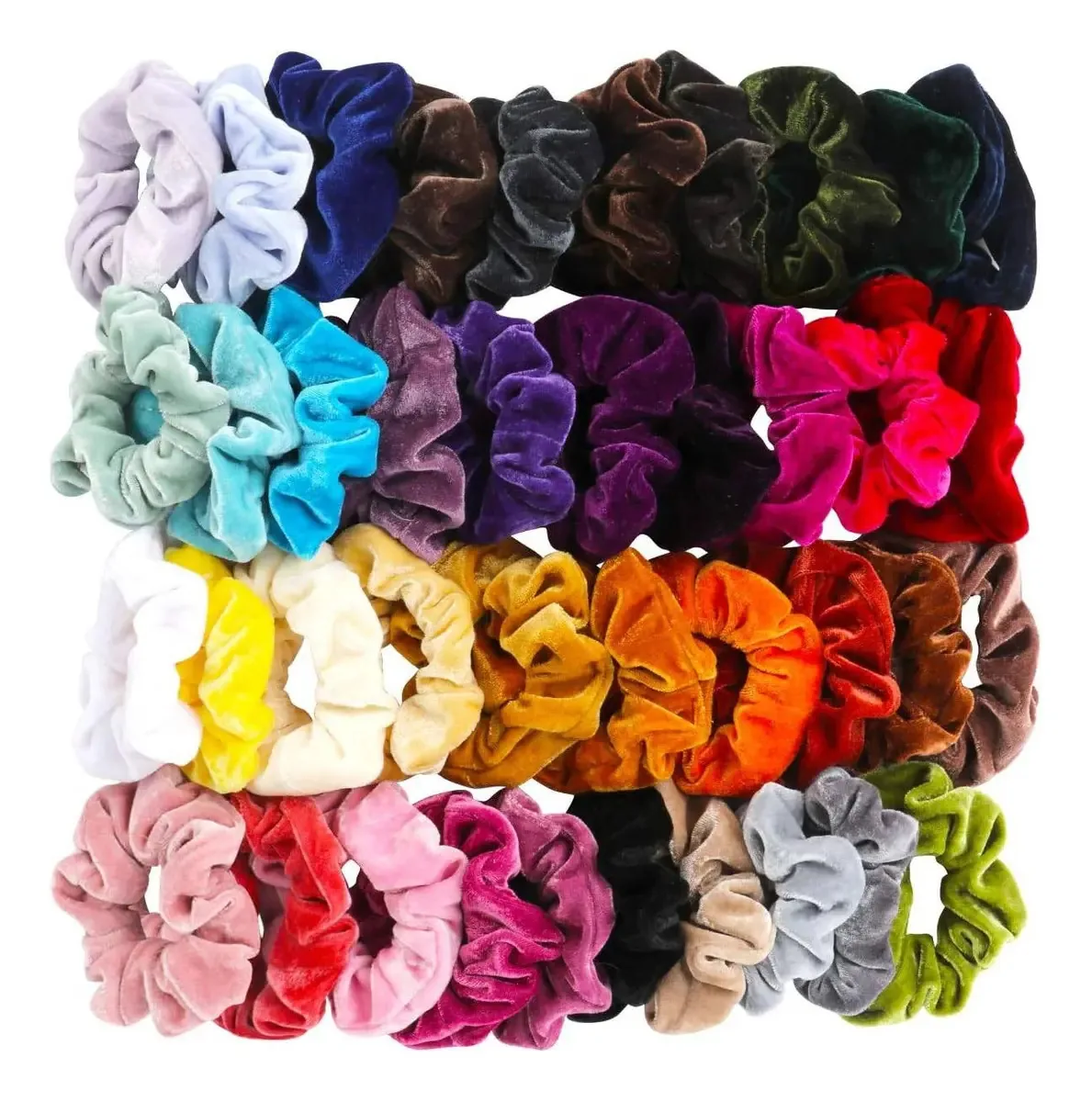 Gravatas de cabelo Scrunchies por atacado, acessórios de moda feminina Vmimv, 40 peças