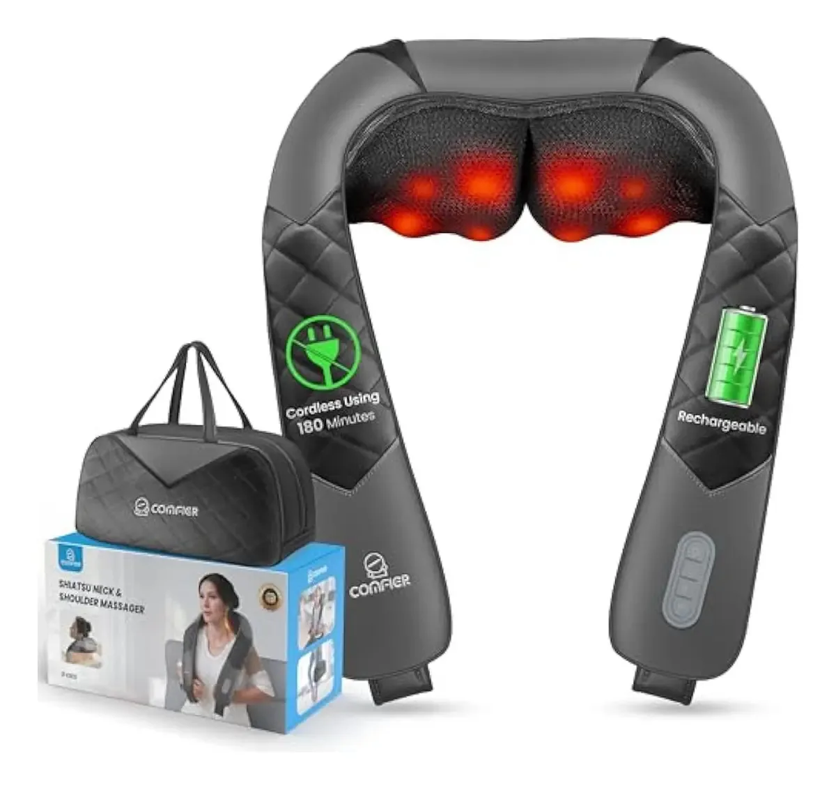 Massageador de pescoço sem fio Comfier com